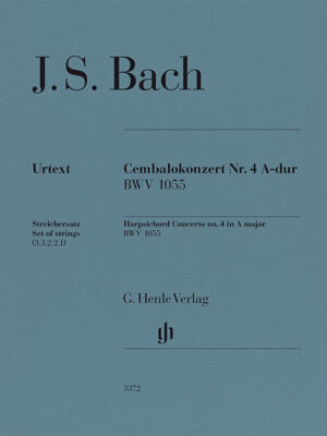 Bach Harpsichord Concerto no. 4 in A major BWV 1055 (HN3372)
