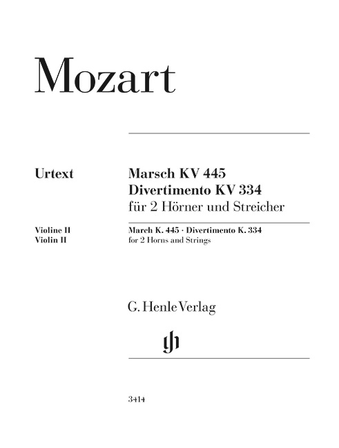 March K. 445 and Divertimento K. 334 (HN3414)
