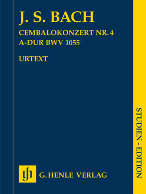 Harpsichord Concerto no. 4 A major BWV 1055 (HN7383)