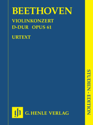 Concerto D major op. 61 for Violin and Orchestra (HN9326)