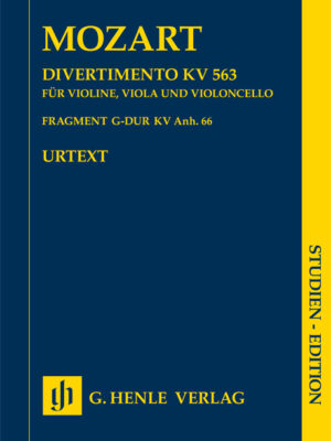 Divertimento in E flat major K. 563 for Violin, Viola and Violoncello and Fragment K. Anh. 66 (HN9625)